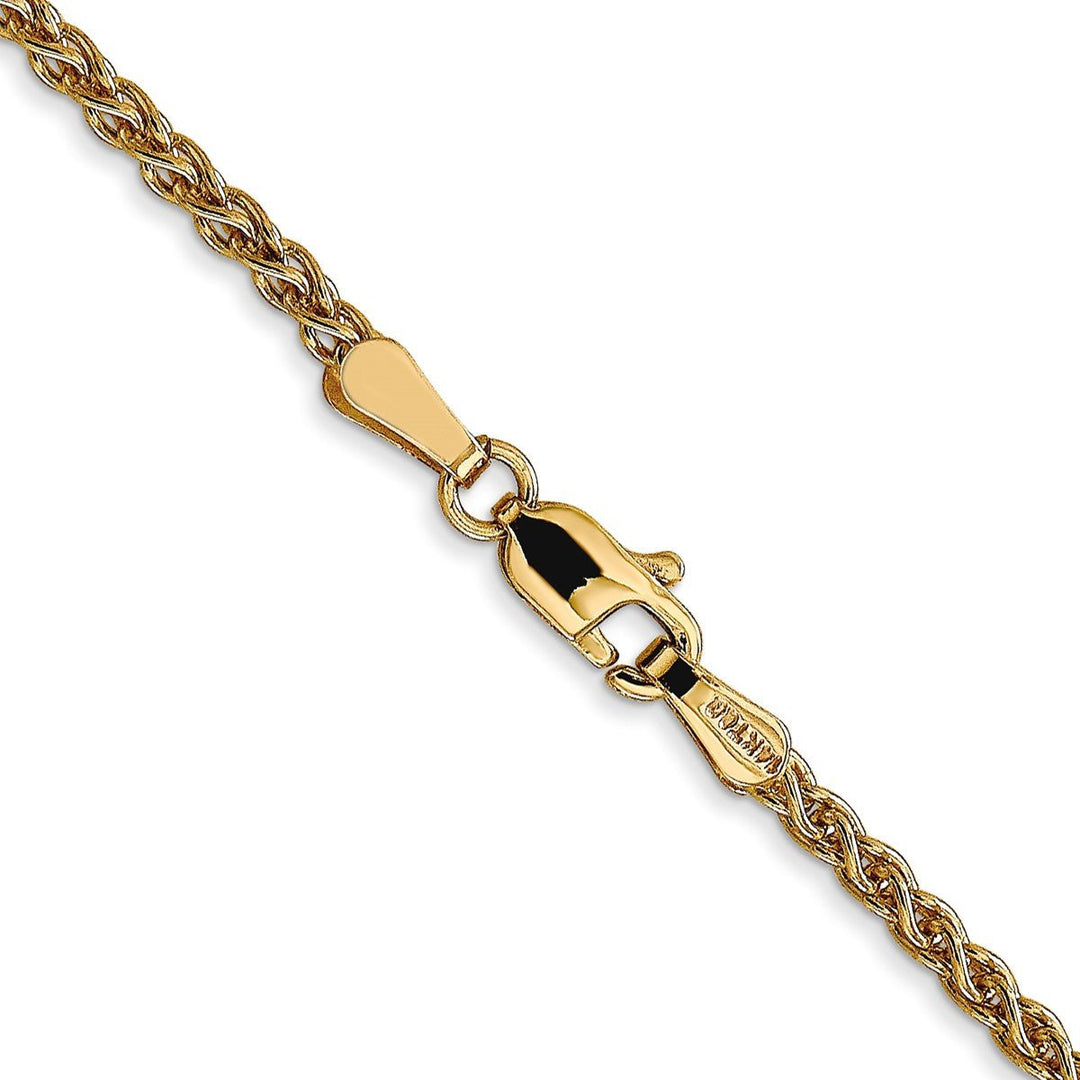 Gold 2.1mm Spiga (Wheat) Chain, 16