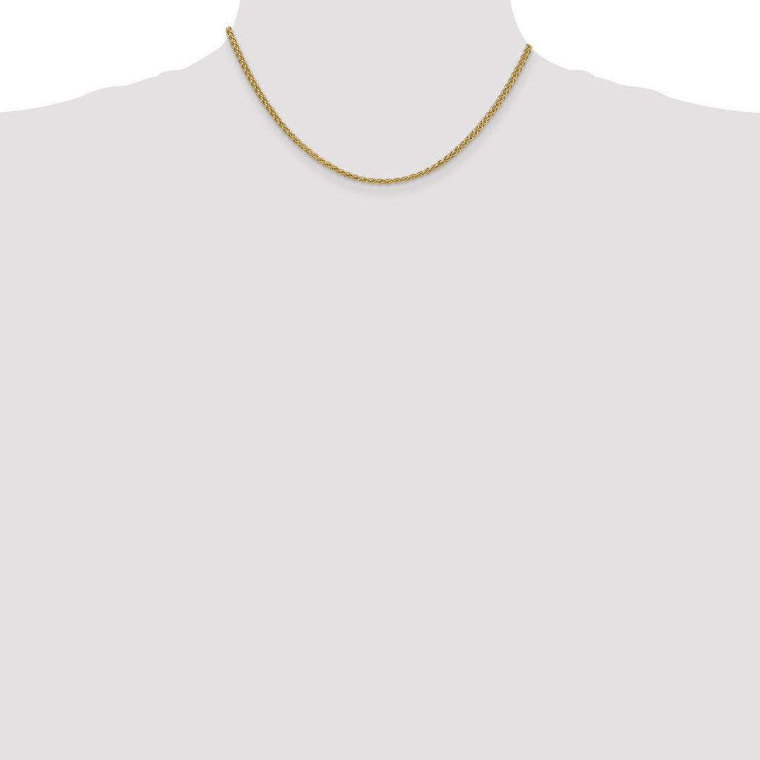 Gold 2.1mm Spiga (Wheat) Chain, 16