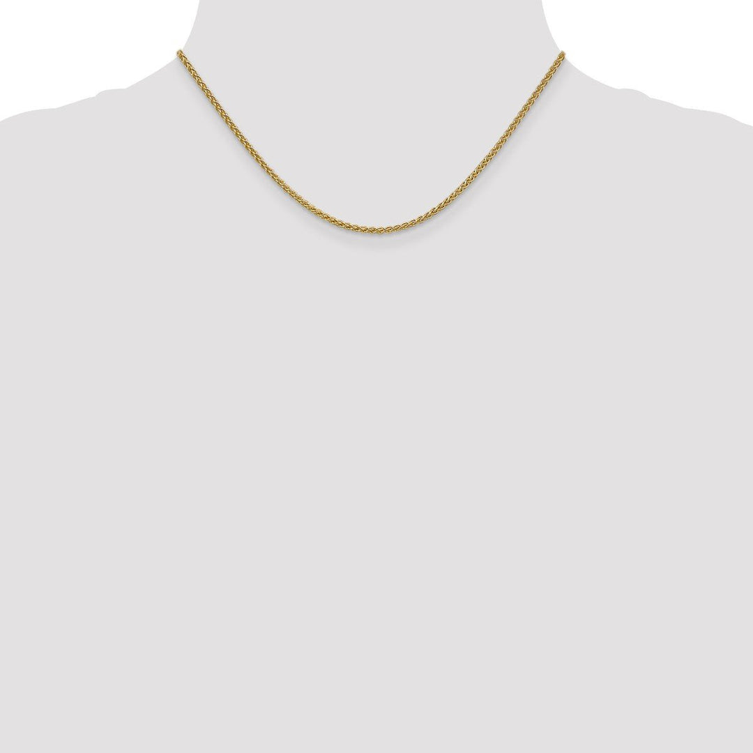 Gold 2.1mm Spiga (Wheat) Chain, 16