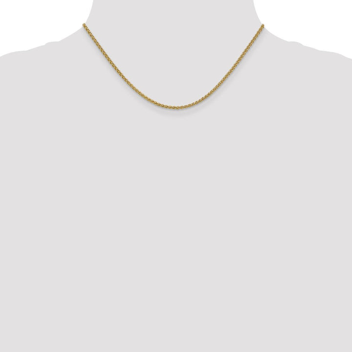 Gold 2.1mm Spiga (Wheat) Chain, 16" - Chain - Design Jewellers Edmonton
