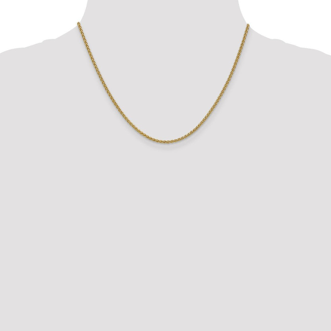 Gold 2.1mm Spiga (Wheat) Chain, 18