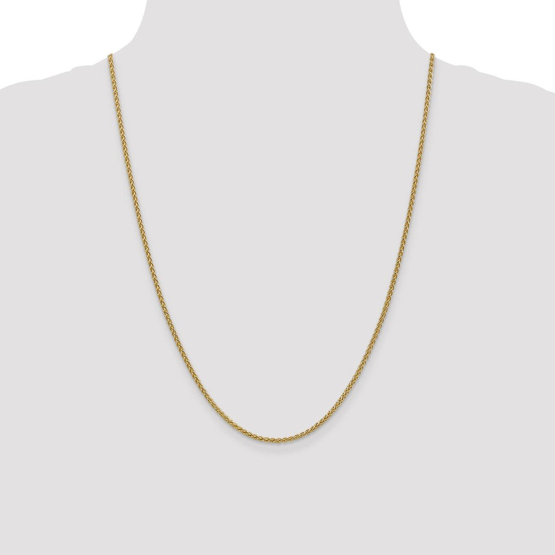 Gold 2.1mm Spiga (Wheat) Chain, 24