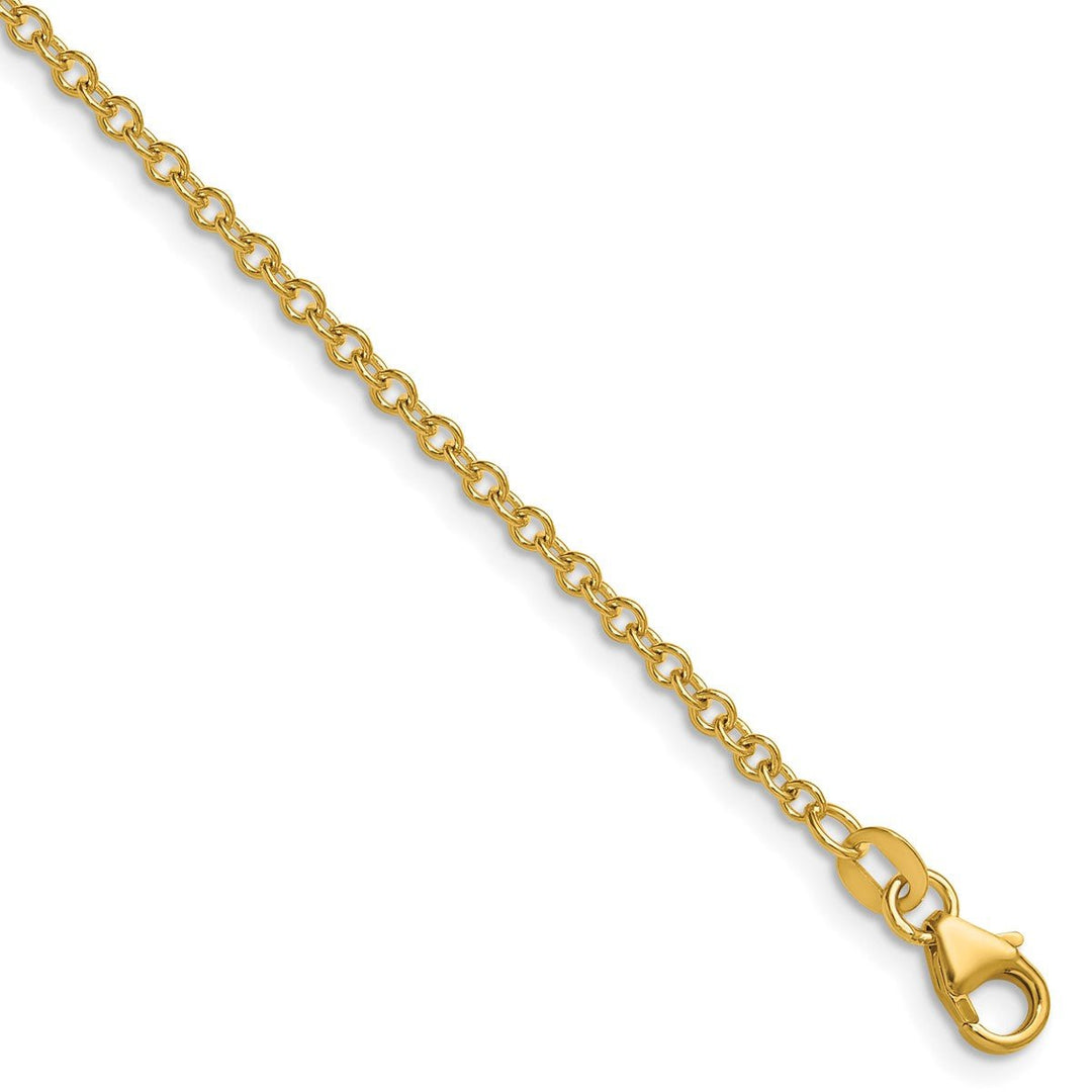 Gold 2.25mm Cable Chain, 22"