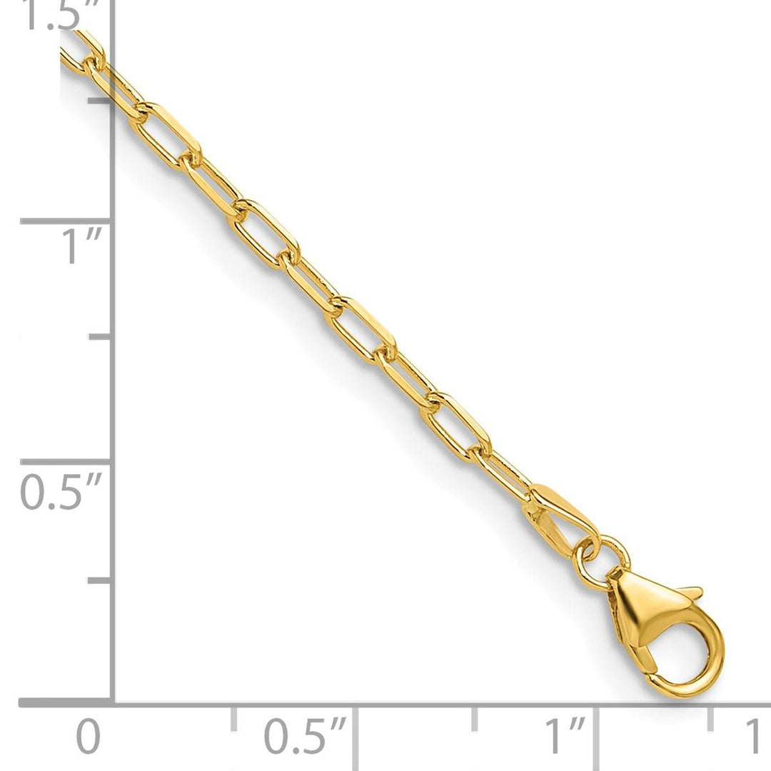 Gold 2.2mm Paperclip Chain, 7