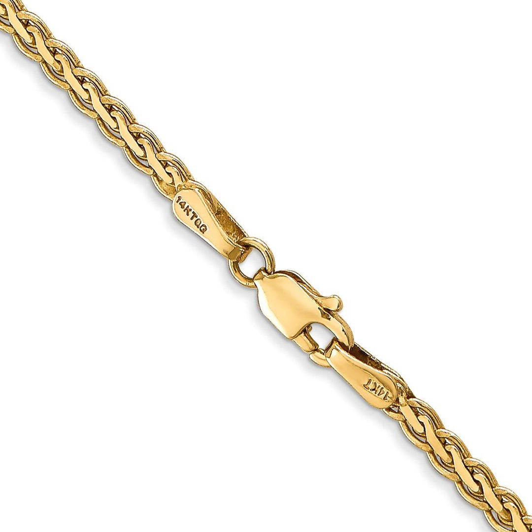 Gold 2.3mm Spiga (Wheat) Chain, 16