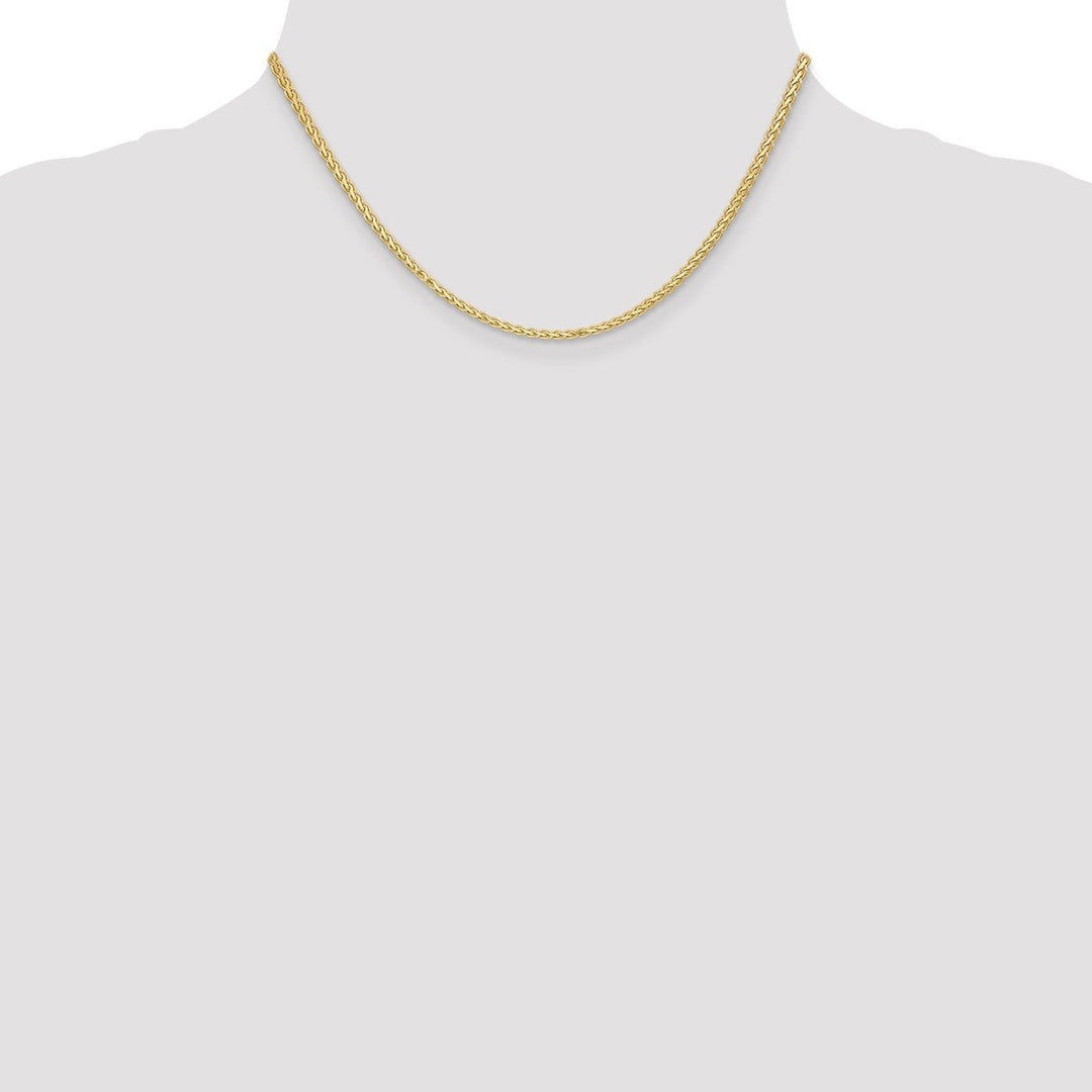 Gold 2.3mm Spiga (Wheat) Chain, 16
