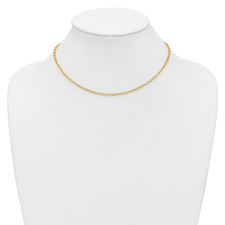 Gold 2.45mm Cable Necklace, 16" - Necklace - Design Jewellers Edmonton