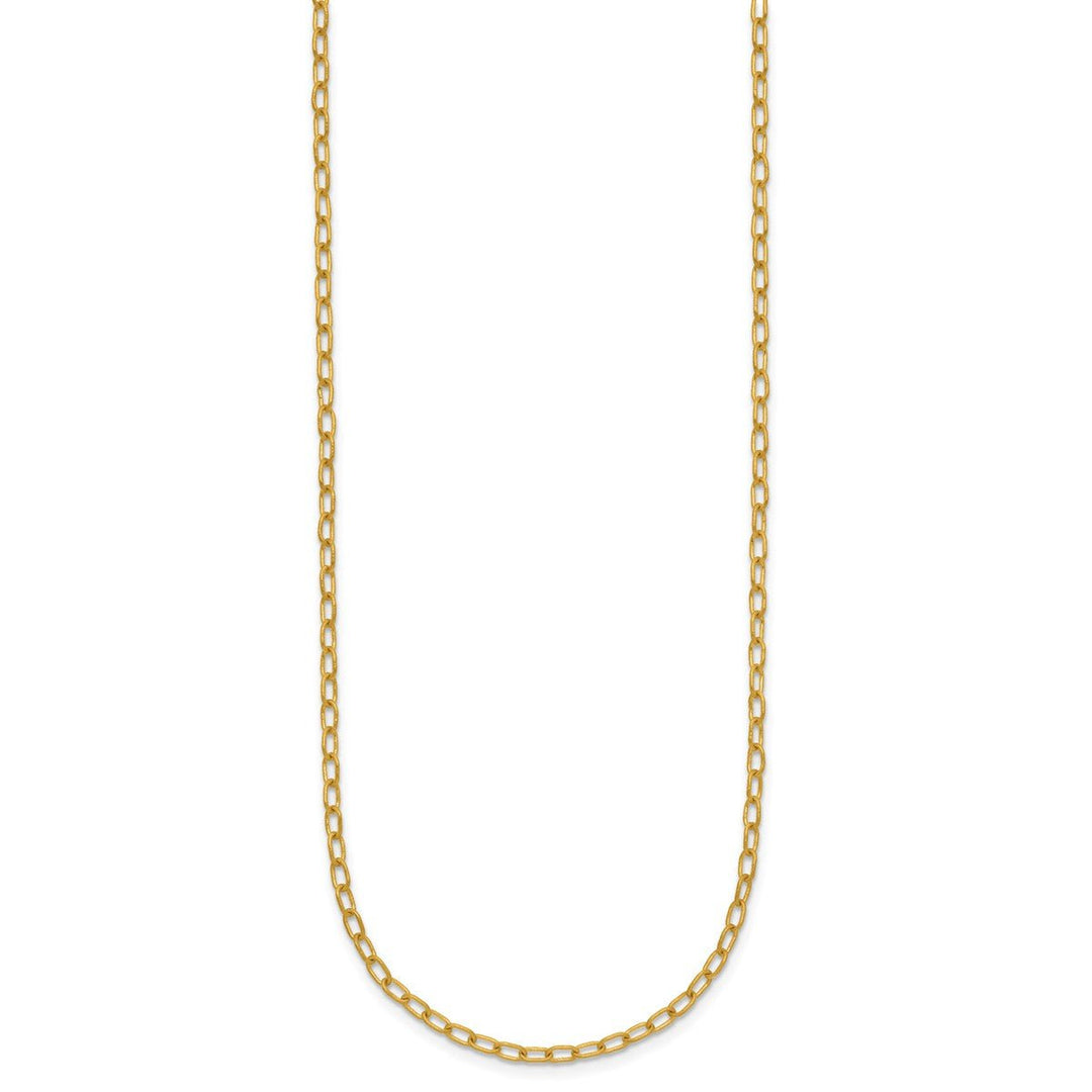 Gold 2.45mm Cable Necklace, 16