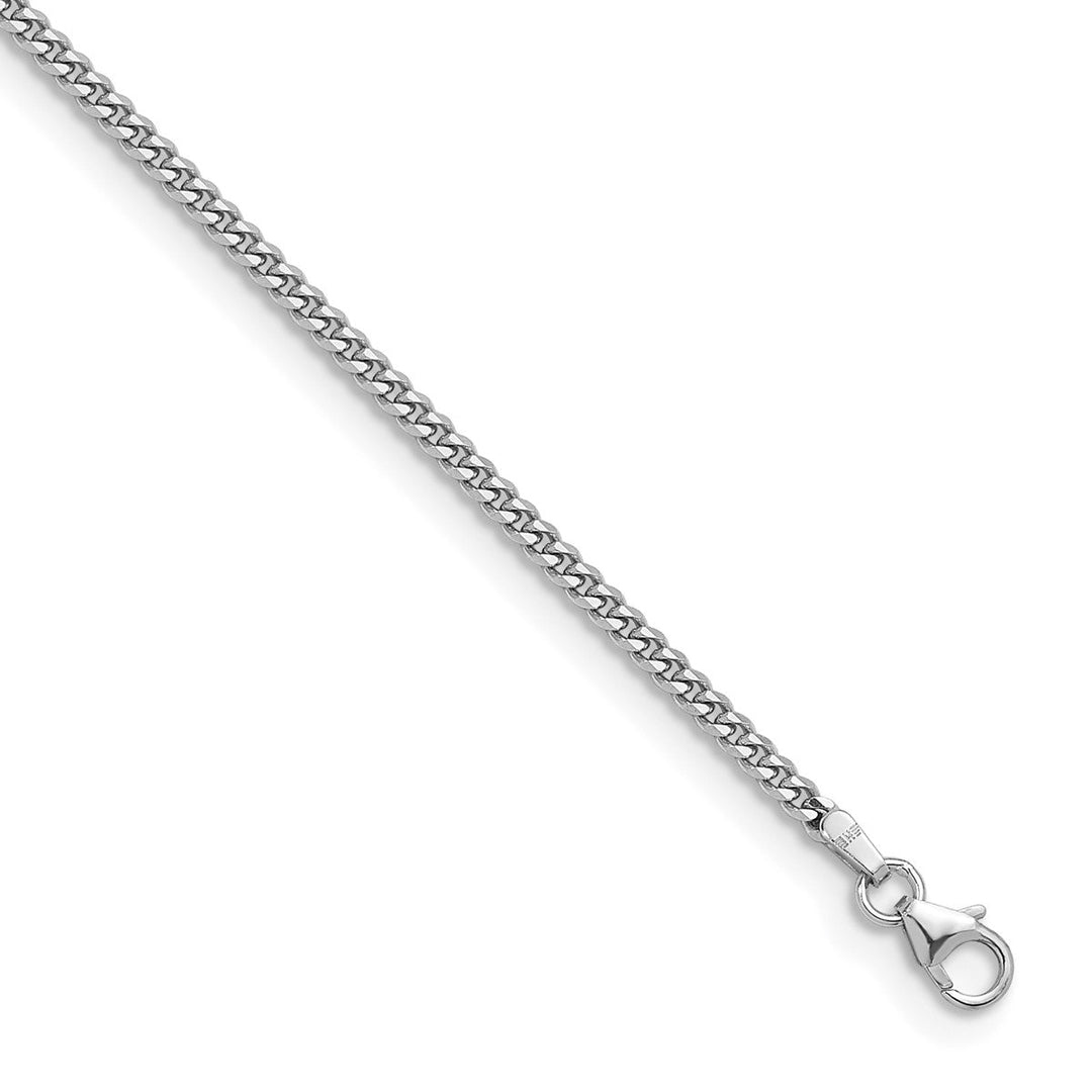 Gold 2.4mm Curb Bracelet, 8