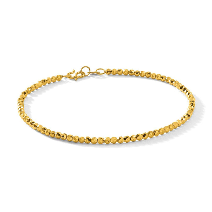 Gold 2.5mm Ball (Beaded) Bracelet, 7.5" - Bracelet - Design Jewellers Edmonton