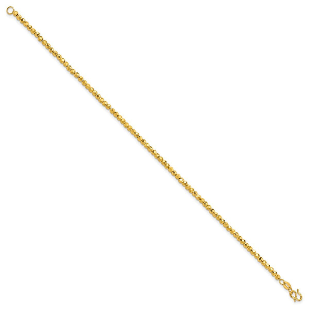 Gold 2.5mm Ball (Beaded) Bracelet, 7.5