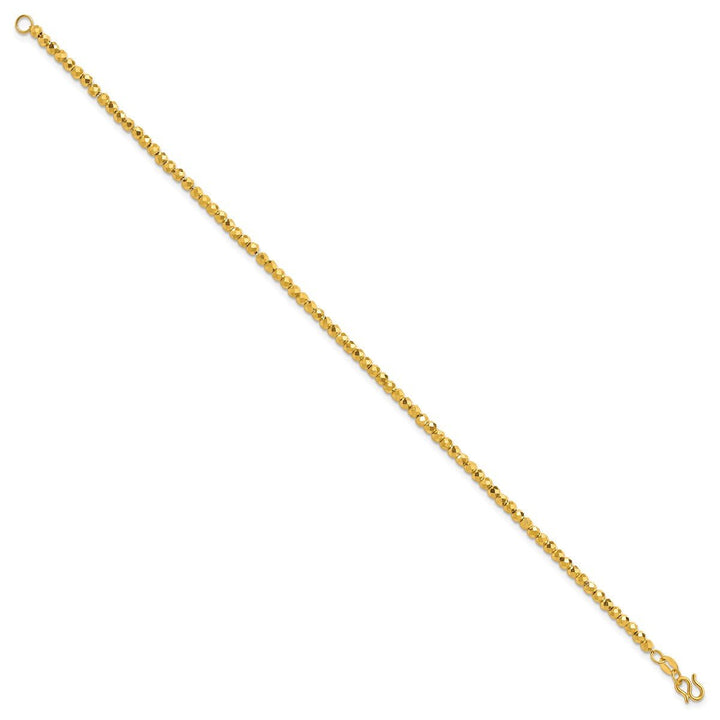 Gold 2.5mm Ball (Beaded) Bracelet, 7.5" - Bracelet - Design Jewellers Edmonton