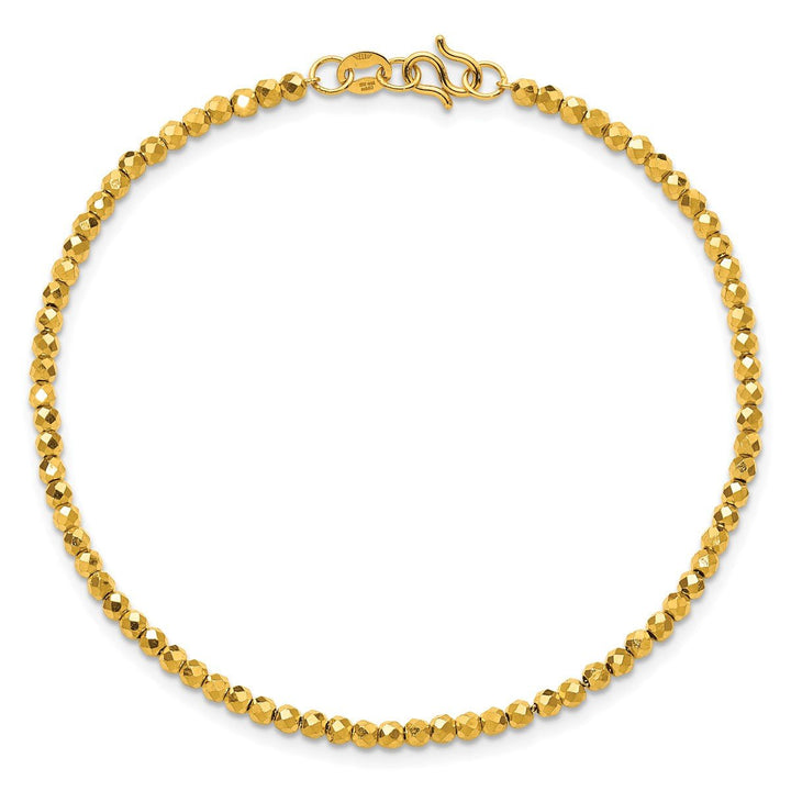 Gold 2.5mm Ball (Beaded) Bracelet, 7.5" - Bracelet - Design Jewellers Edmonton