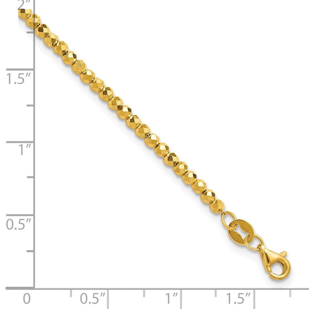Gold 2.5mm Ball (Beaded) Bracelet, 7.5