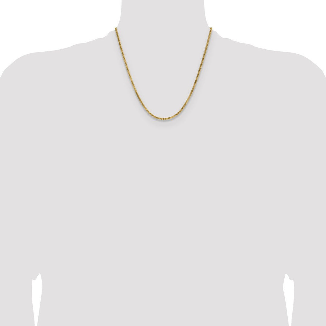 Gold 2.5mm Spiga (Wheat) Chain, 20
