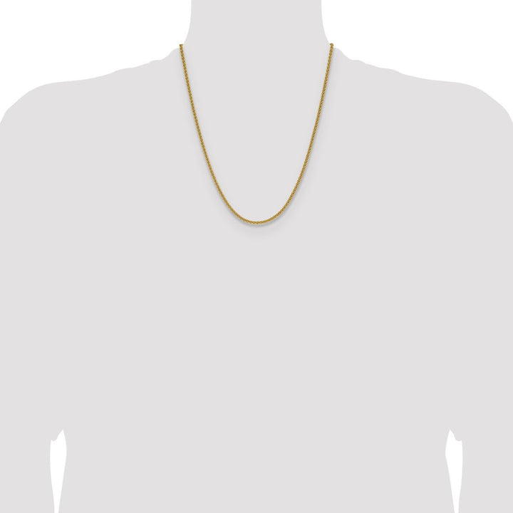 Gold 2.5mm Spiga (Wheat) Chain, 22" - Chain - Design Jewellers Edmonton
