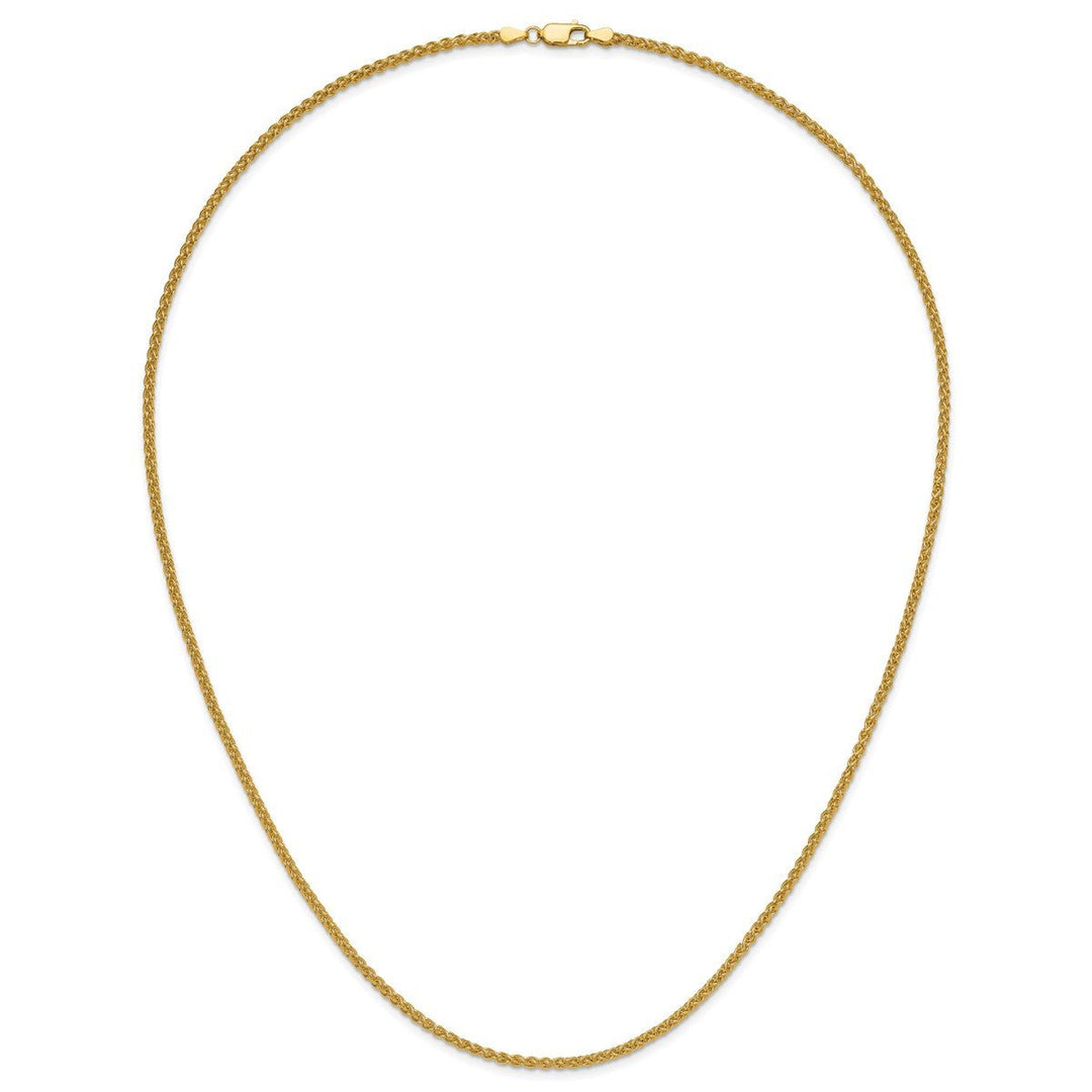 Gold 2.5mm Spiga (Wheat) Chain, 24