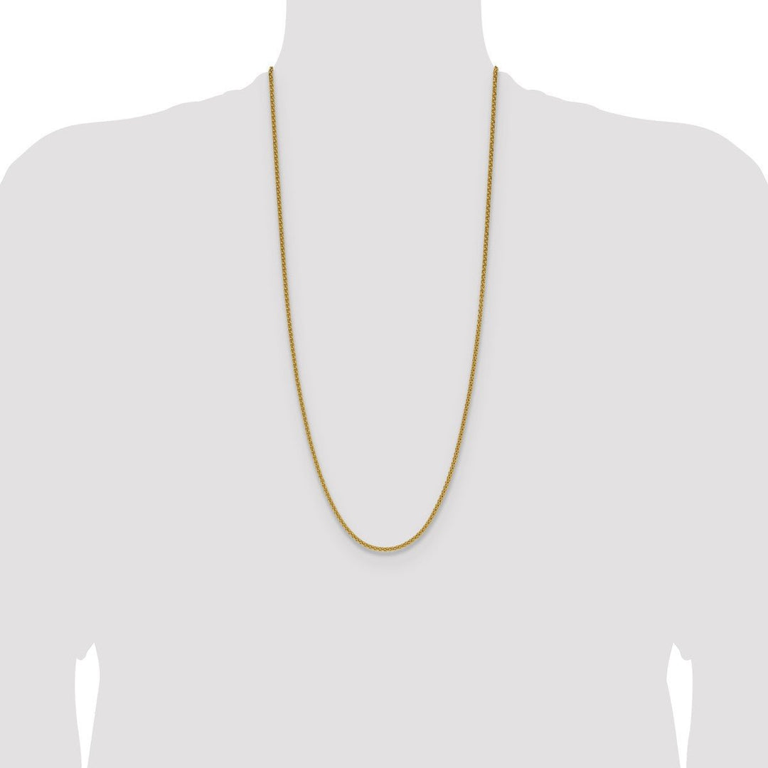 Gold 2.5mm Spiga (Wheat) Chain, 30