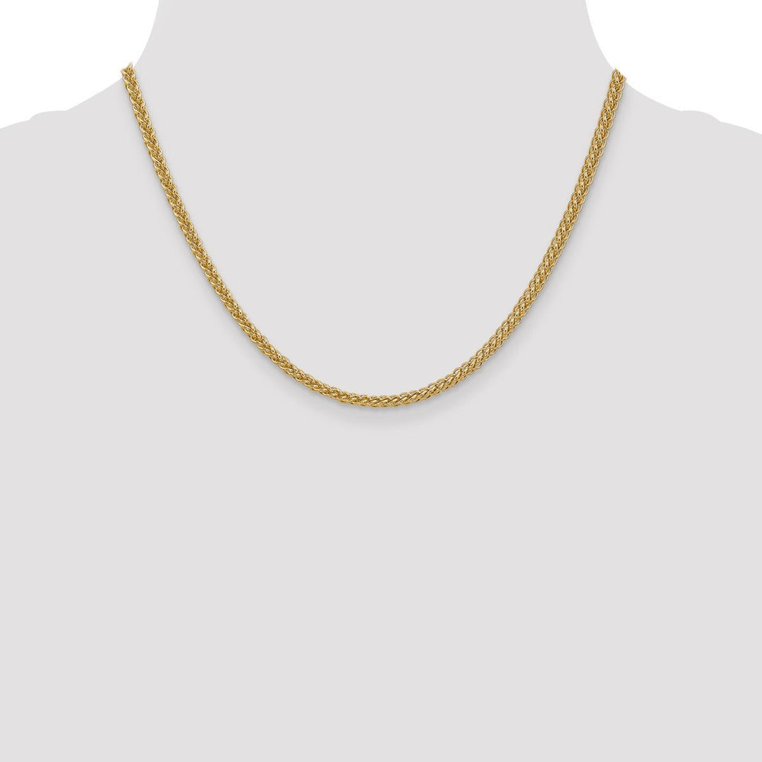 Gold 2.6mm Spiga (Wheat) Chain, 18
