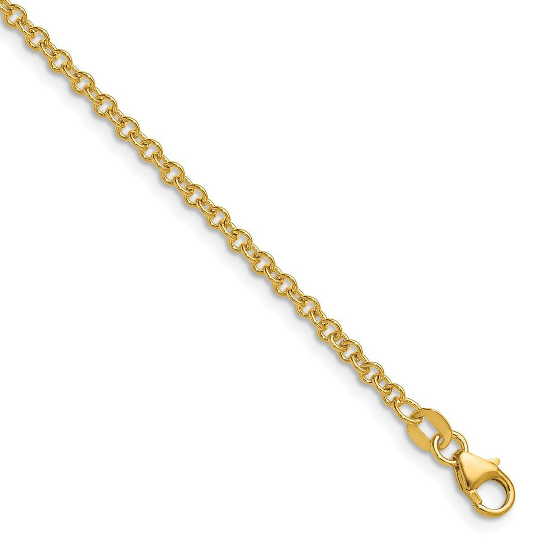 Gold 2.7mm Cable Bracelet, 7