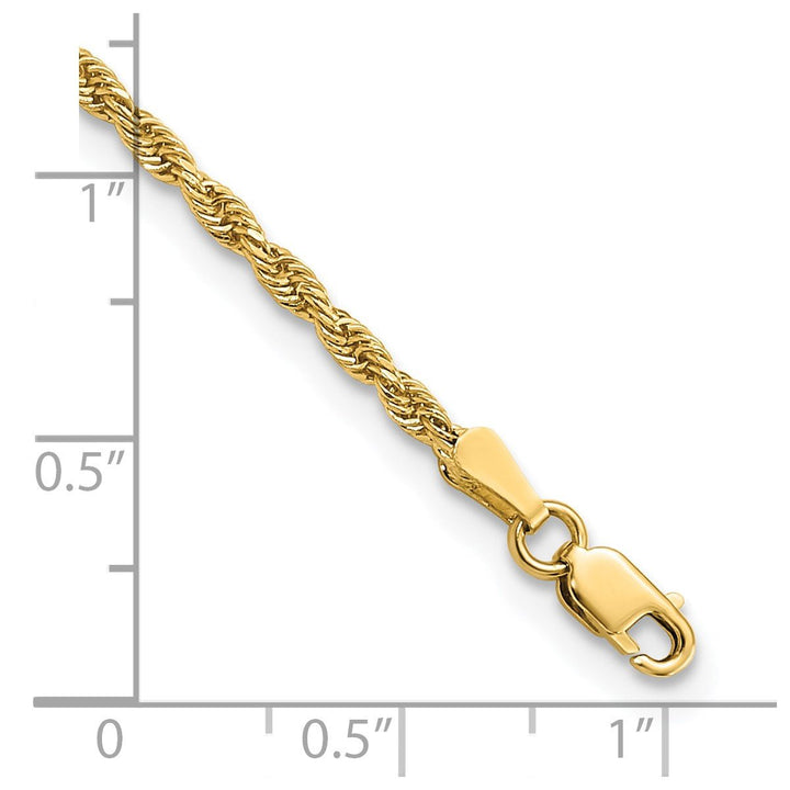 Gold 2mm Rope Chain, 10" - Chain - Design Jewellers Edmonton