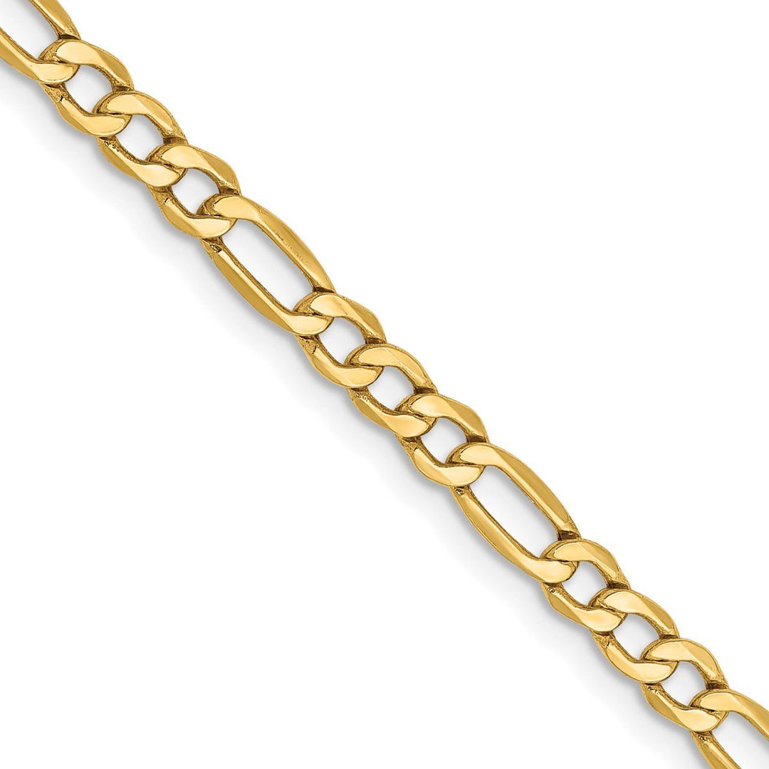 Gold 3.5mm Figaro Chain, 24
