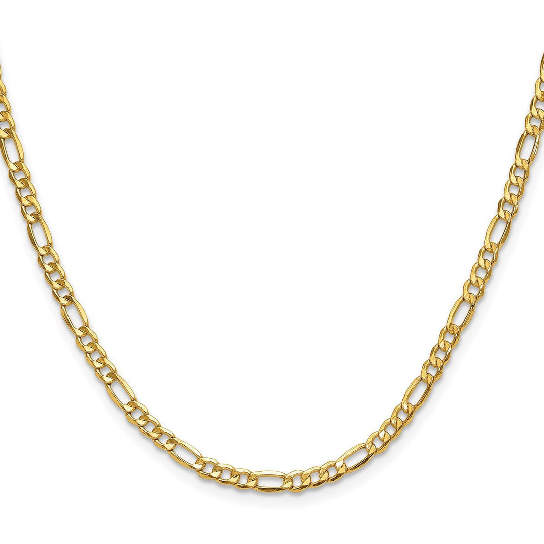 Gold 3.5mm Figaro Chain, 24