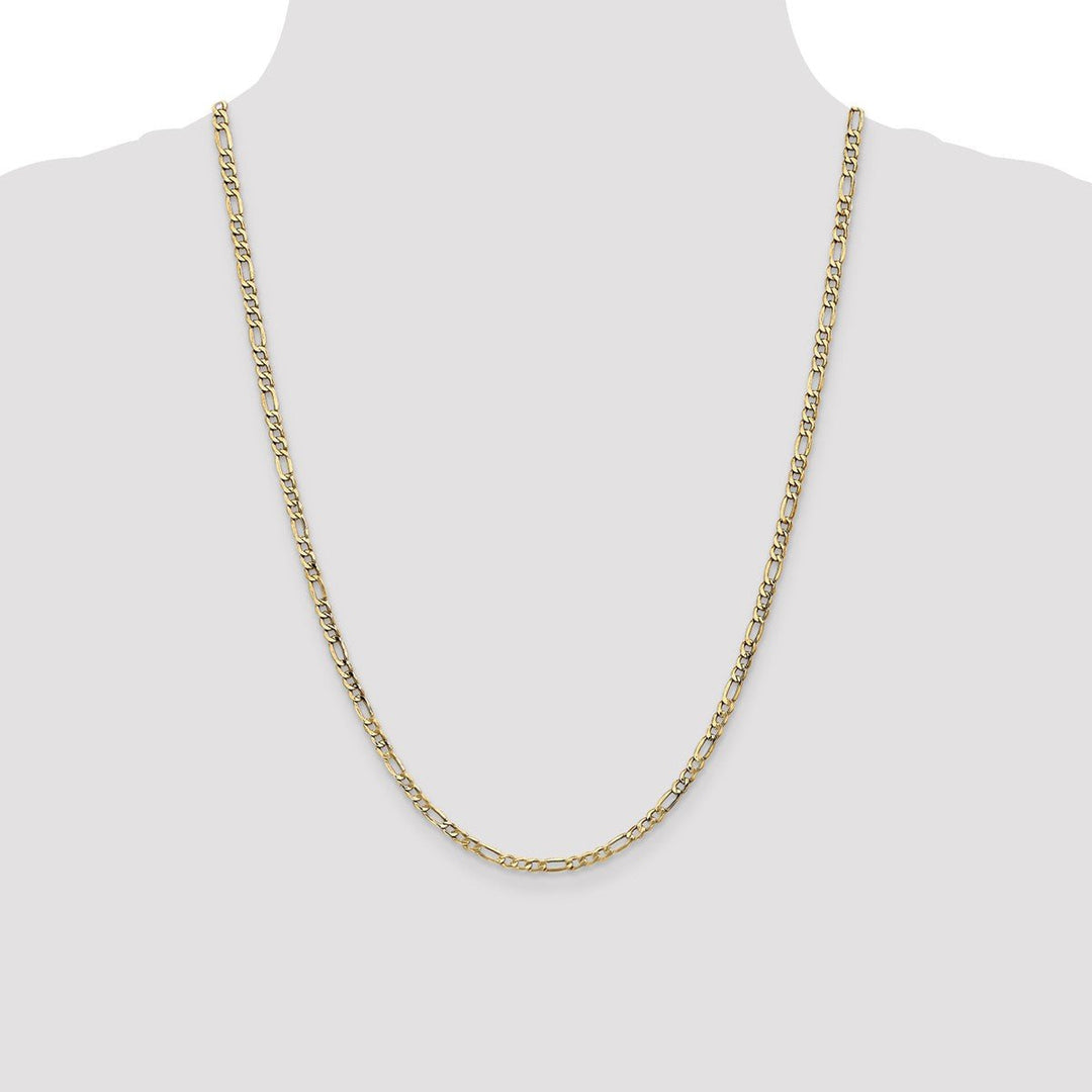 Gold 3.5mm Figaro Chain, 24