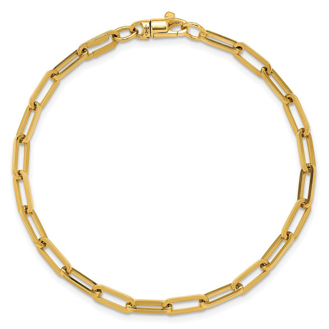Gold 3.5mm Paperclip Bracelet, 7.5
