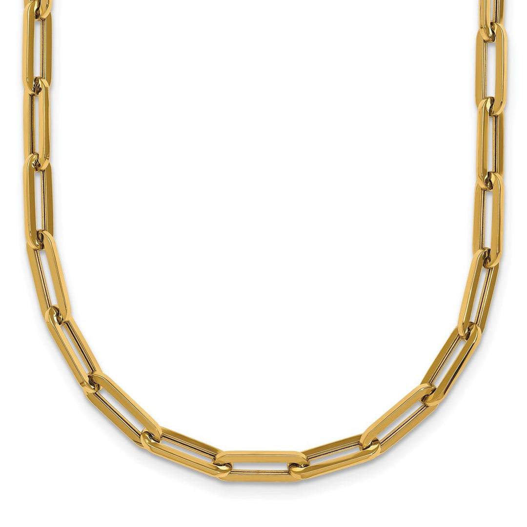 Gold 3.7mm Paperclip Necklace, 18"