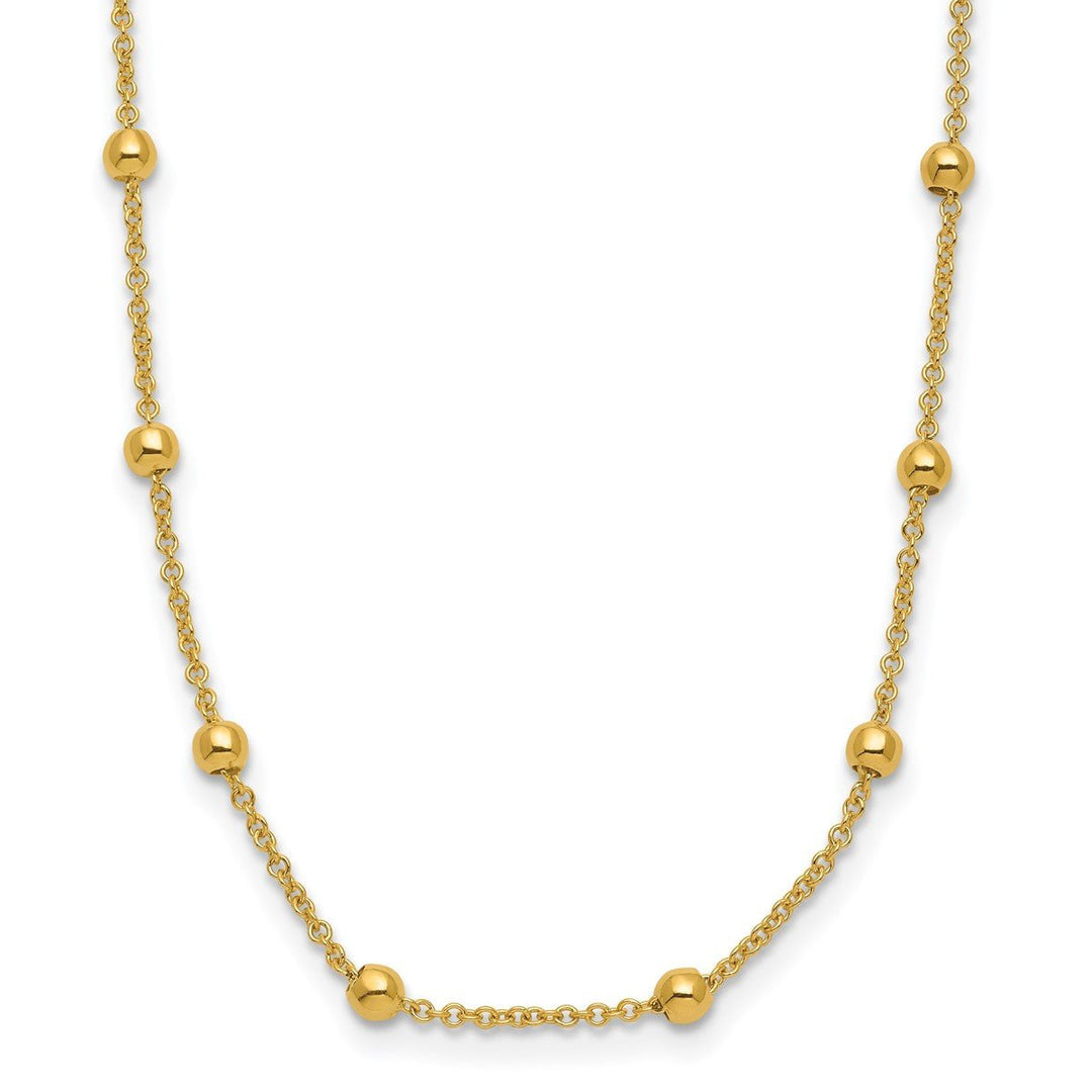 Gold 3mm Ball (Beaded) Chain, 16"