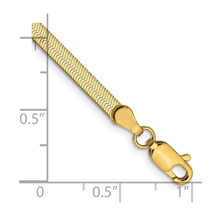 Gold 3mm Herringbone Chain, 7" - Chain - Design Jewellers Edmonton