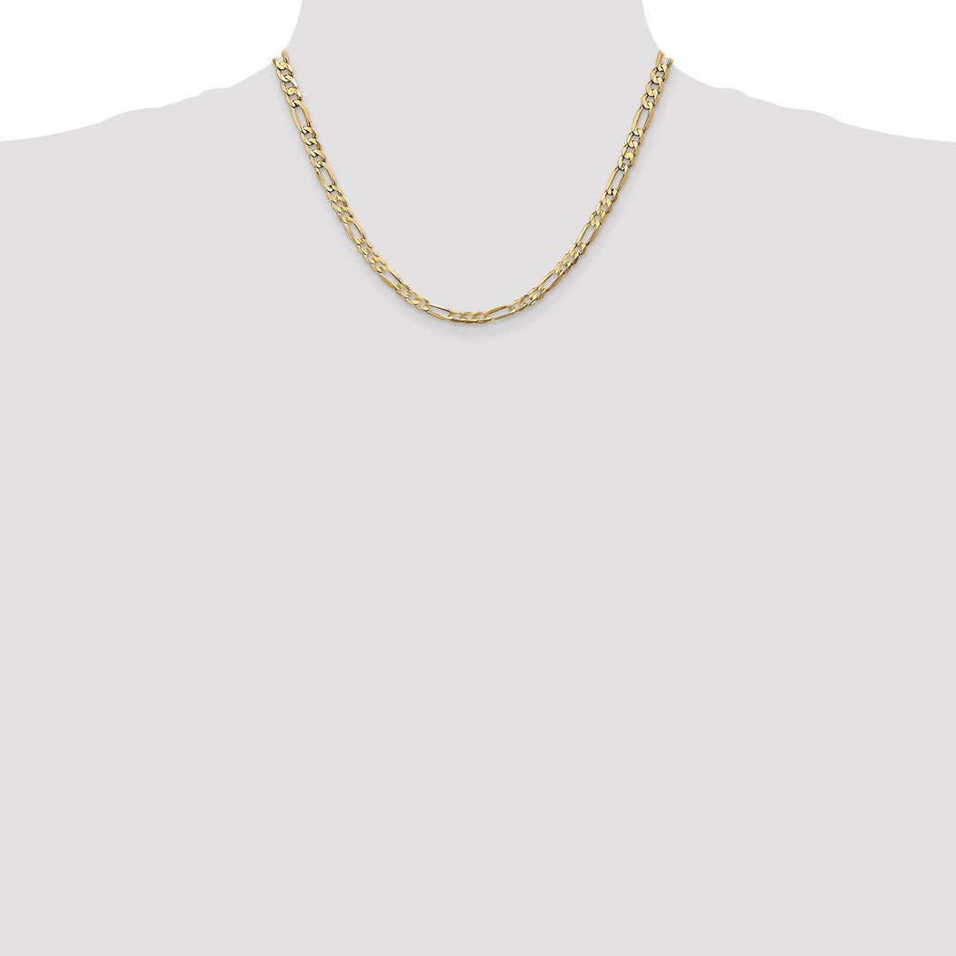 Gold 4.5mm Figaro Chain, 18