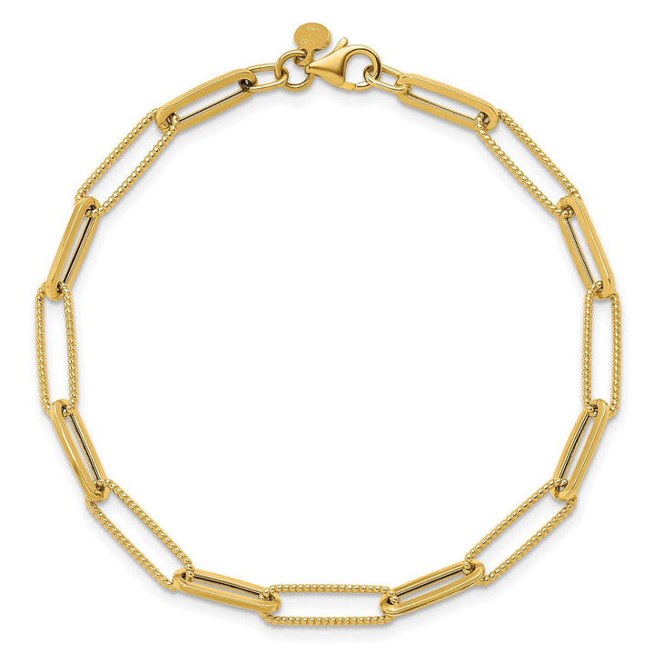 Gold 4.5mm Paperclip Bracelet, 7.5" - Bracelet - Design Jewellers Edmonton