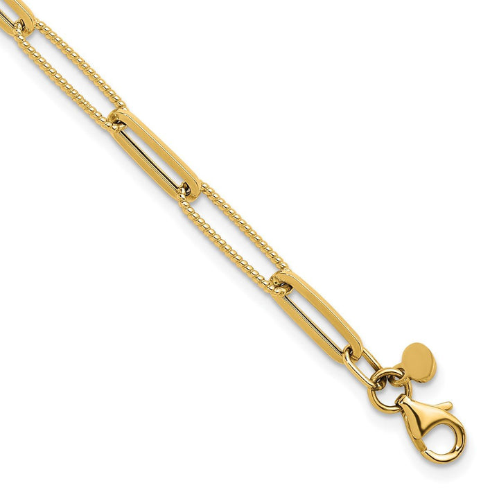 Gold 4.5mm Paperclip Bracelet, 7.5" - Bracelet - Design Jewellers Edmonton