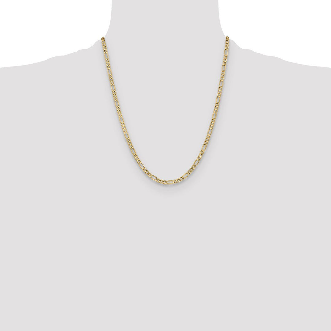 Gold 4.75mm Figaro Chain, 22