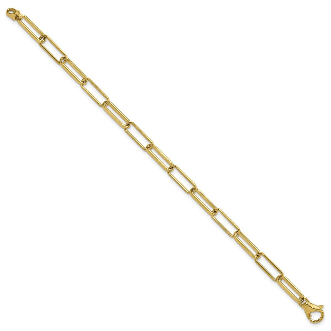 Gold 4.8mm Paperclip Chain, 7.5