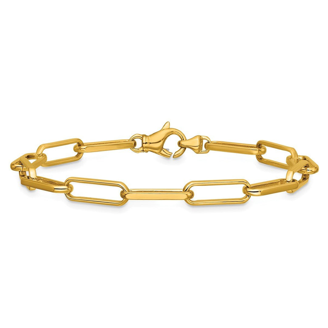 Gold 4.8mm Paperclip Chain, 7.5