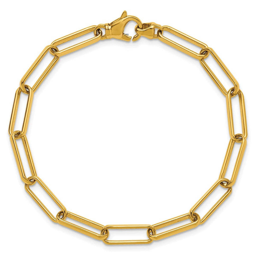 Gold 4.8mm Paperclip Chain, 8.5