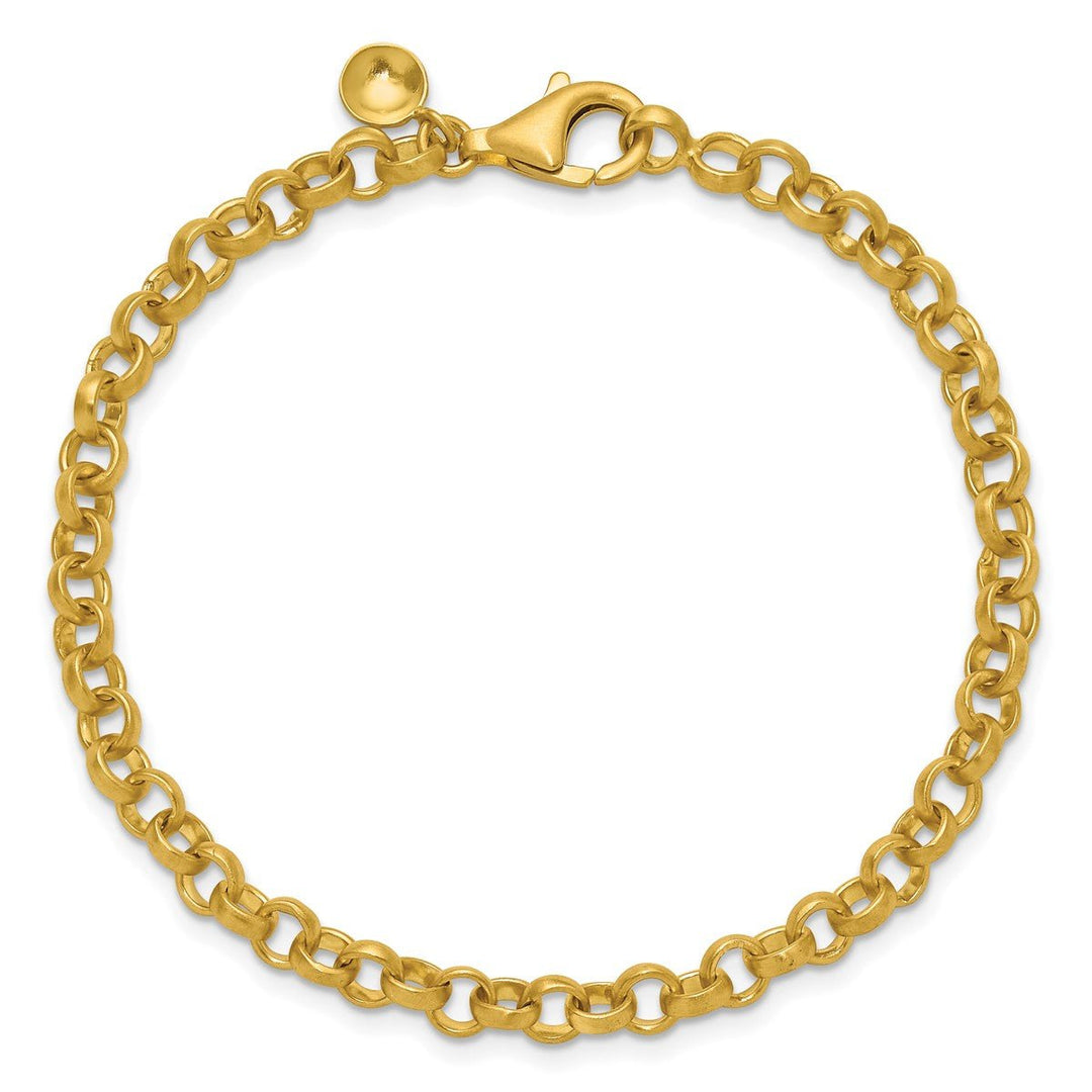 Gold 4.8mm Rolo Bracelet, 8