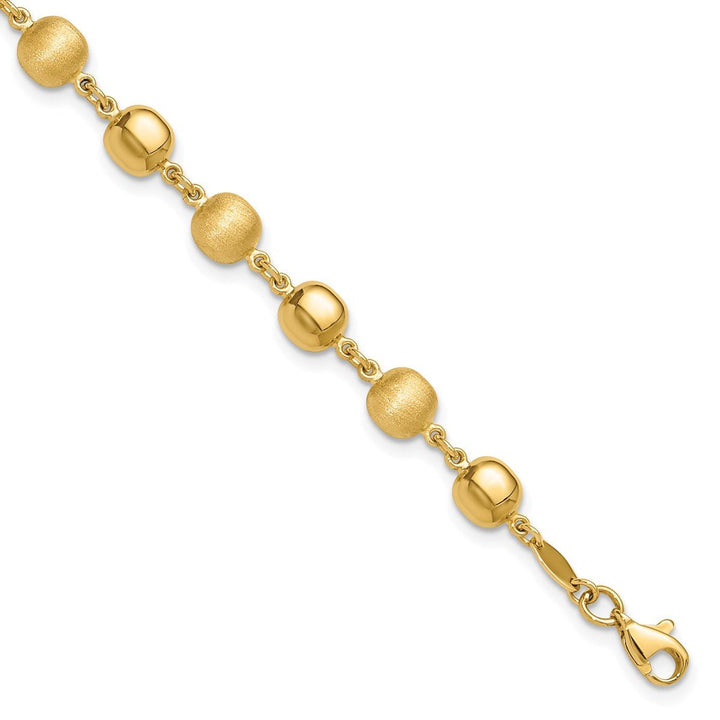 Gold 4mm Fancy Bracelet, 7.25" - Bracelet - Design Jewellers Edmonton