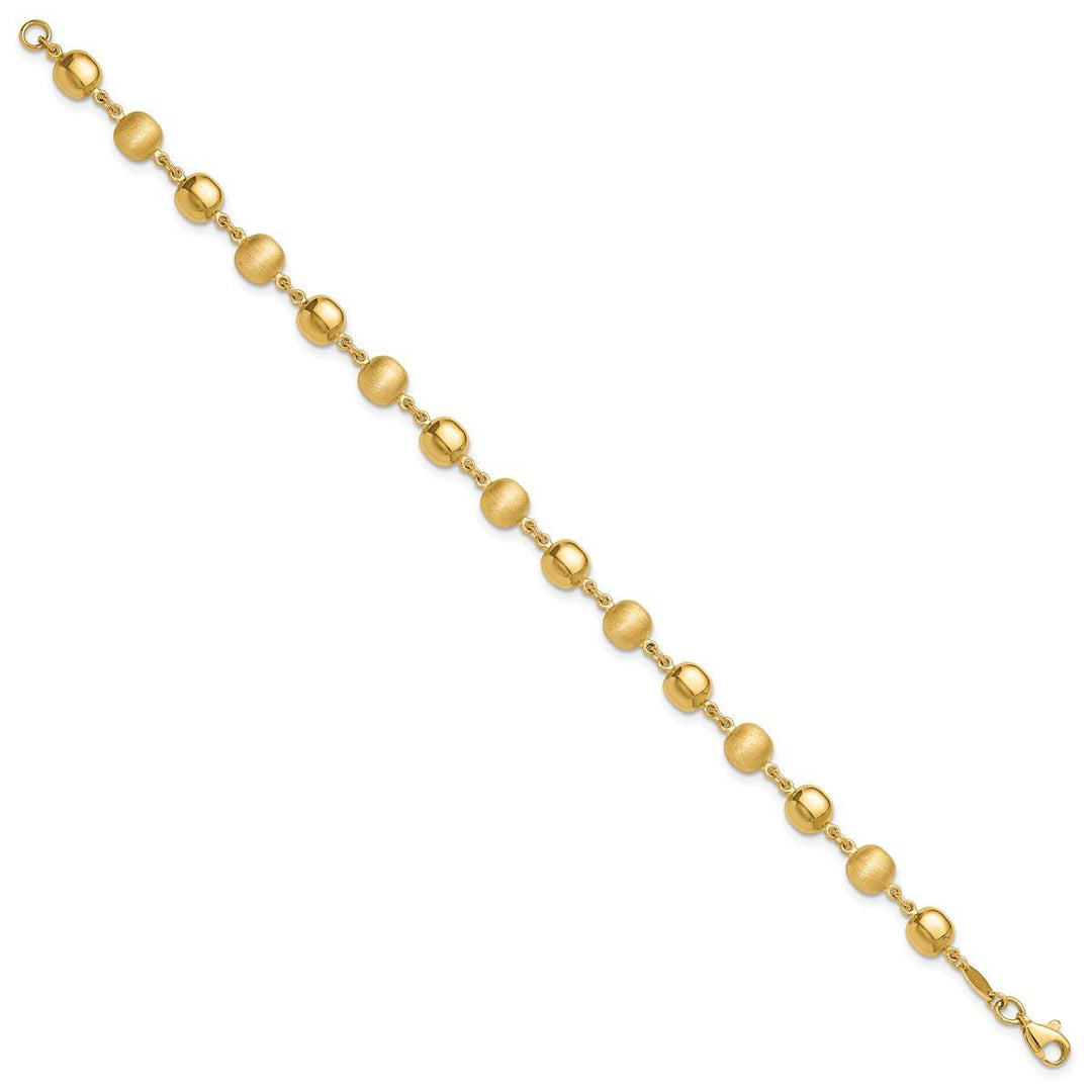 Gold 4mm Fancy Bracelet, 7.25