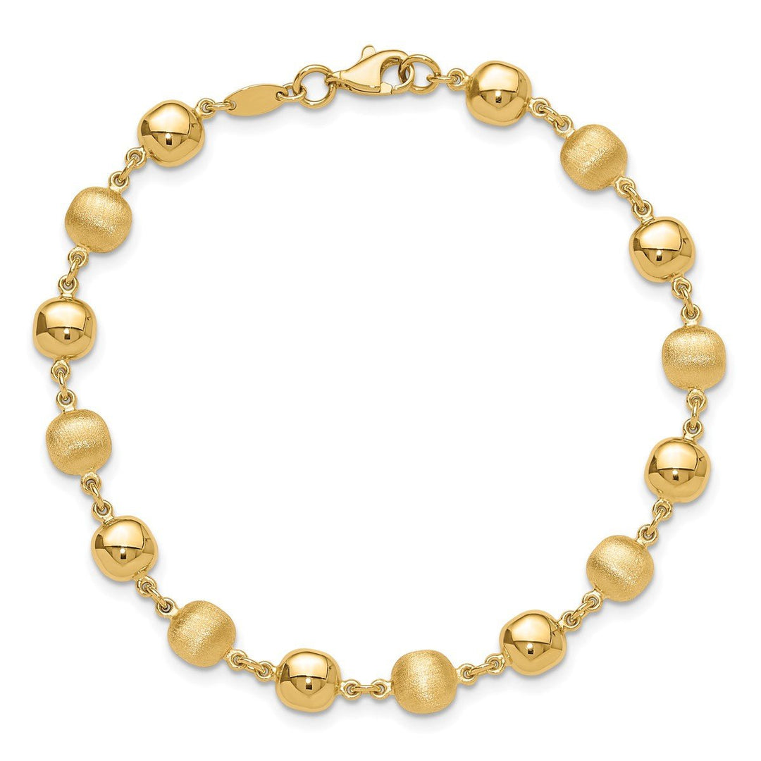 Gold 4mm Fancy Bracelet, 7.25