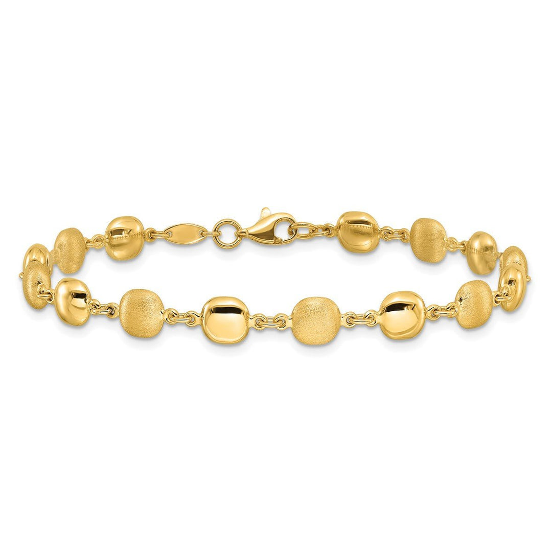 Gold 4mm Fancy Bracelet, 7.25