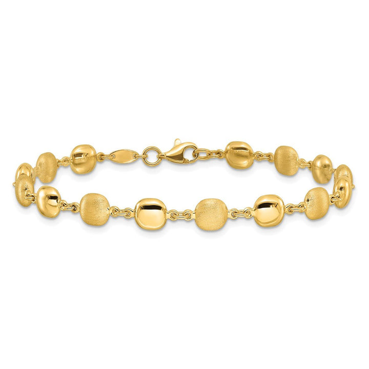 Gold 4mm Fancy Bracelet, 7.25" - Bracelet - Design Jewellers Edmonton
