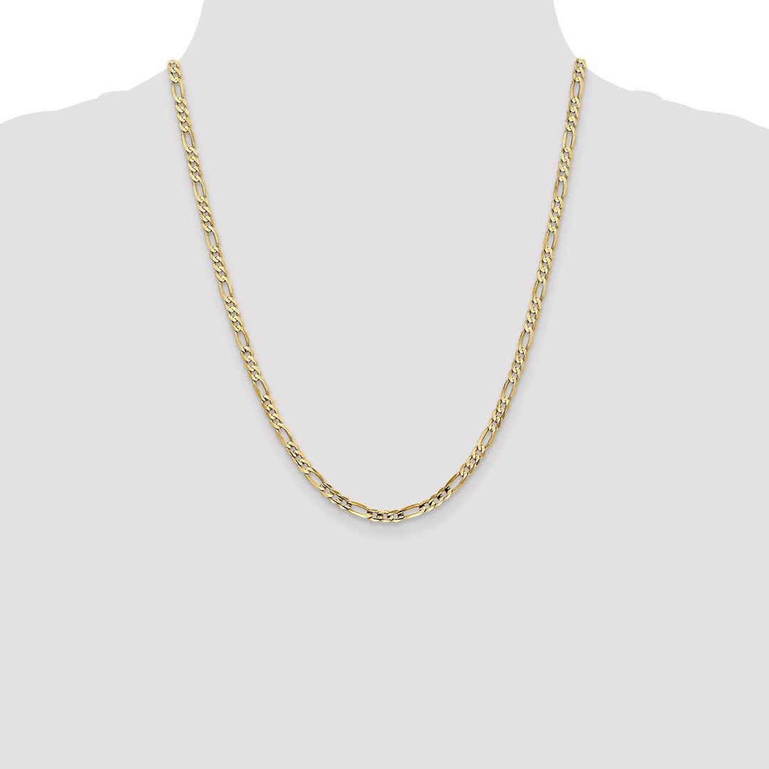 Gold 4mm Figaro Chain, 22