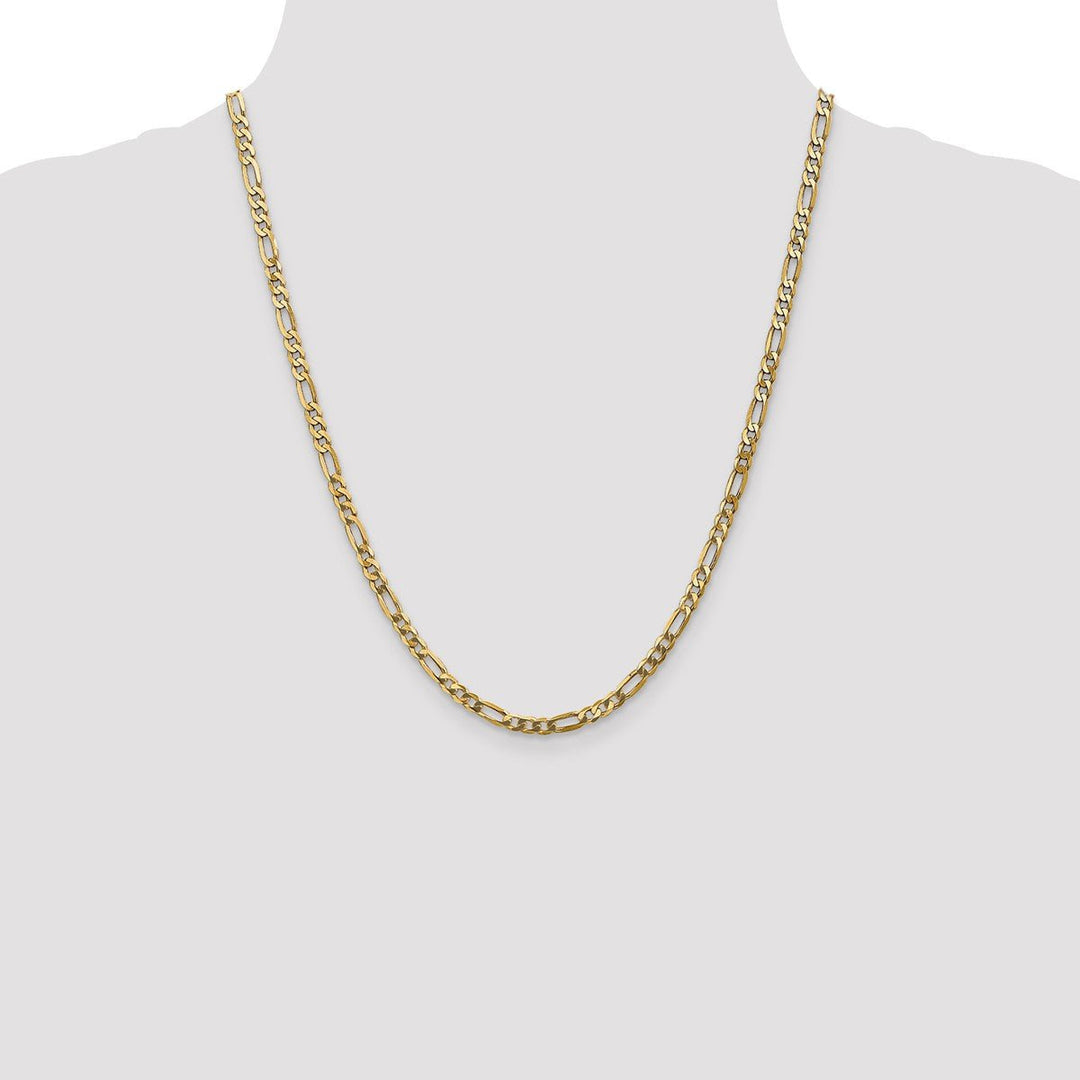 Gold 4mm Figaro Chain, 22