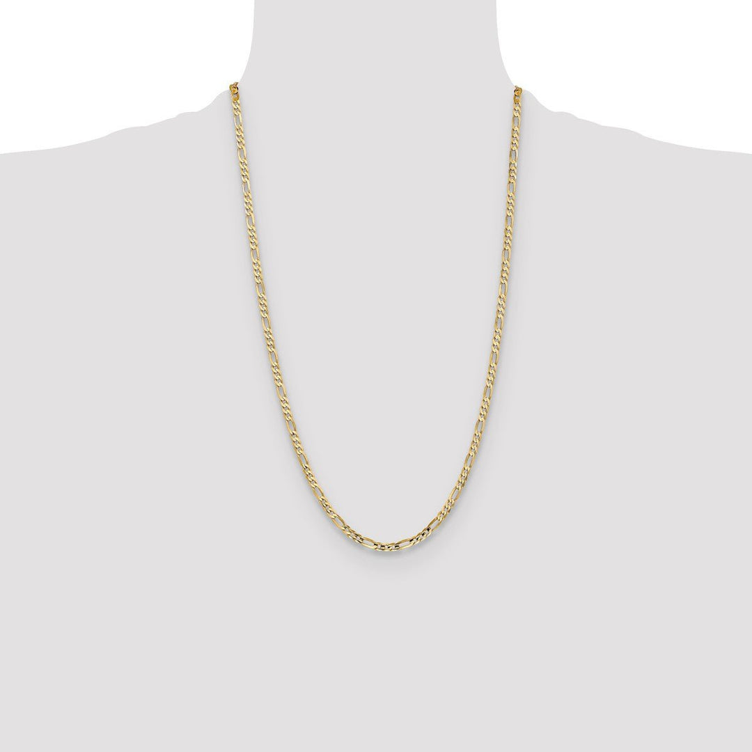 Gold 4mm Figaro Chain, 26