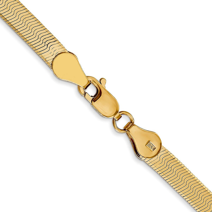 Gold 4mm Herringbone Chain, 16" - Chain - Design Jewellers Edmonton