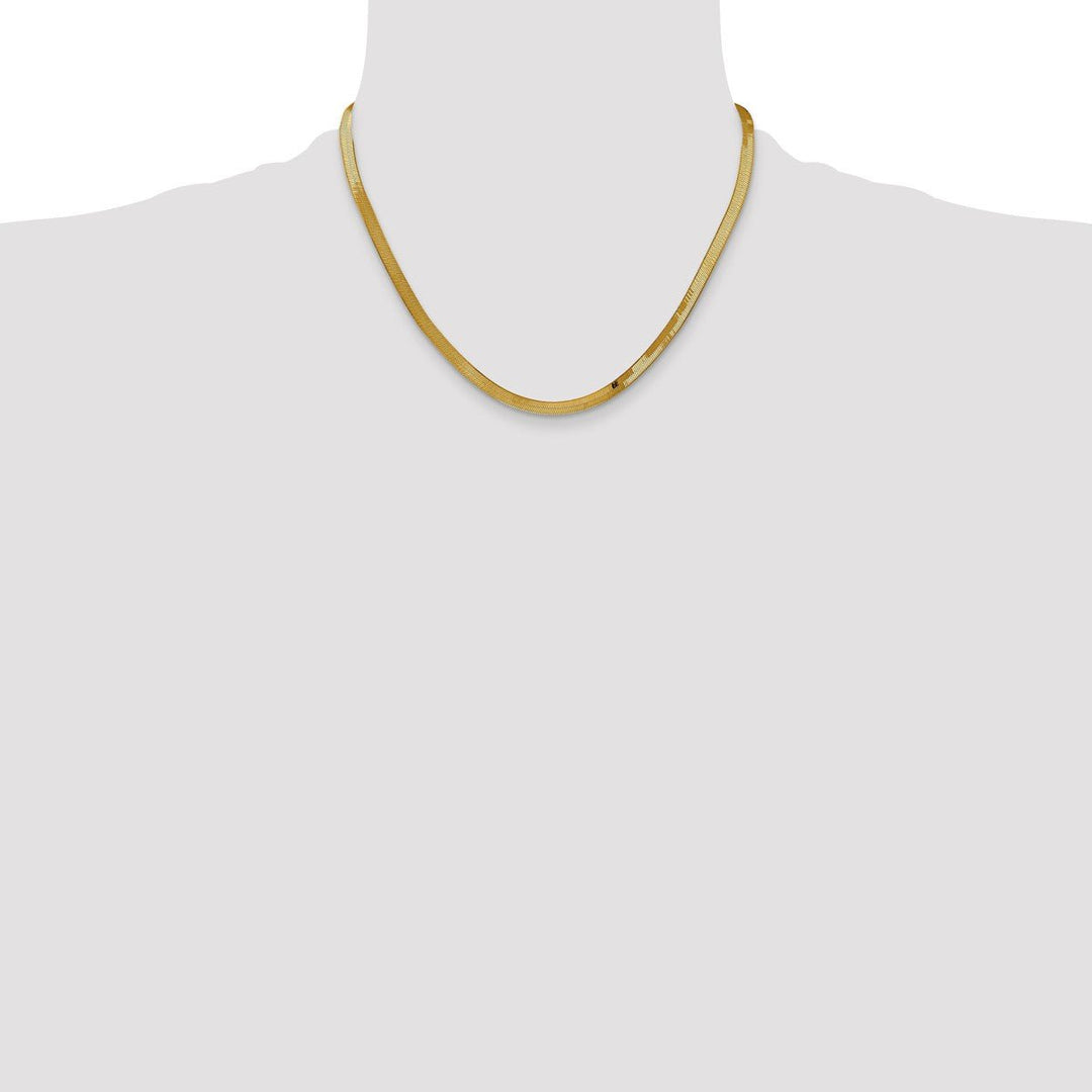 Gold 4mm Herringbone Chain, 18